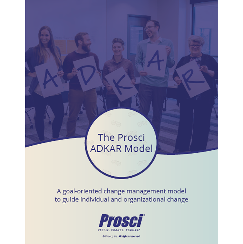 Prosci ADKAR 模型是組織領導者、變革經理和專案經理有效領導各種變革的寶貴框架。ADKAR 的透鏡揭示了影響成果變革的關鍵概念和實現這些概念的可操作的洞察力。目標導向的變革管理模型、識別變革管理與現實執行環境的差距、診斷員工對變革抗拒的障礙點。